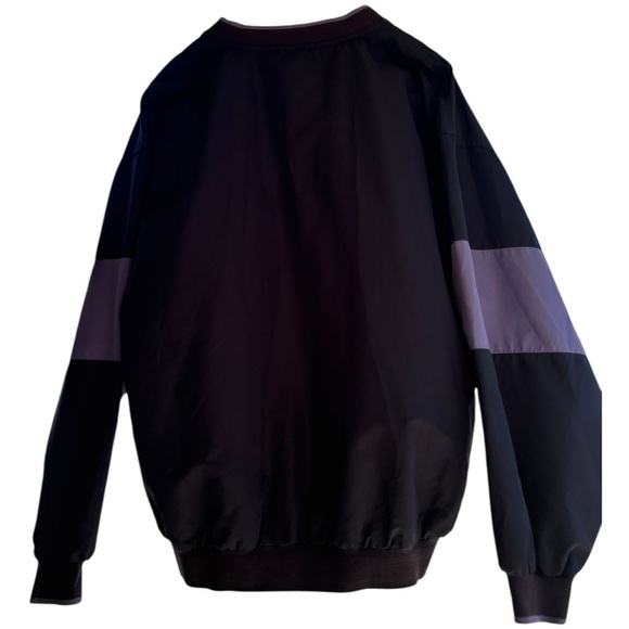 Cutter & Buck Black & Purple Men's Pullover Windbreaker Jacket Size XL 1/4 Snap - Picture 4 of 12